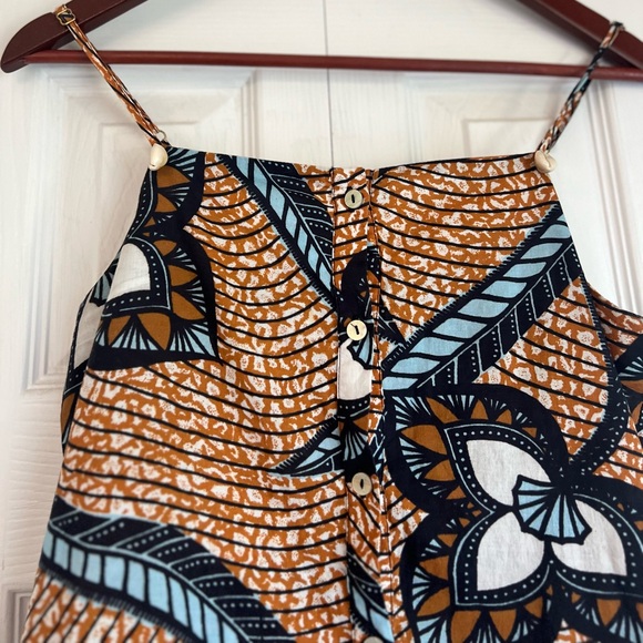 Figue Marina Shell Embellished Printed Cotton Dress XS - Picture 6 of 10